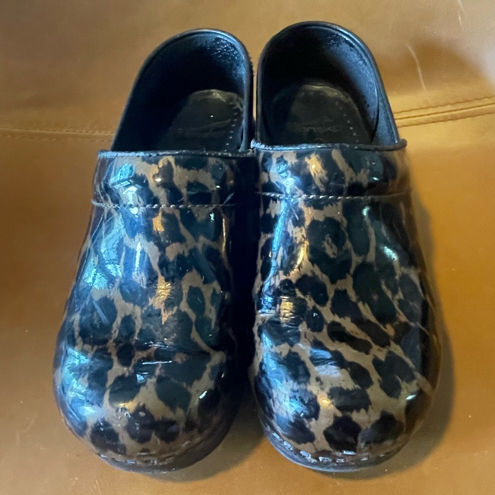 Dansko Leaopard Print Clogs
